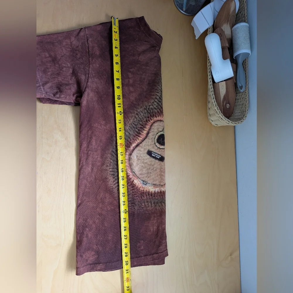 THE MOUNTAIN Vintage Tie Dye Men T-Shirt Size L 100% Cotton Made In USA Brown - Picture 8 of 8